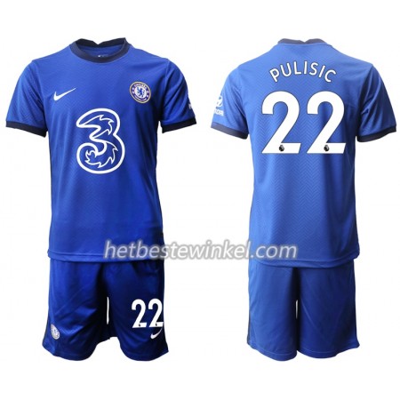 Chelsea Christian Pulisic 22 Kind Voetbaltenues Thuis 2020/21 - SS (+ Korte broeken)